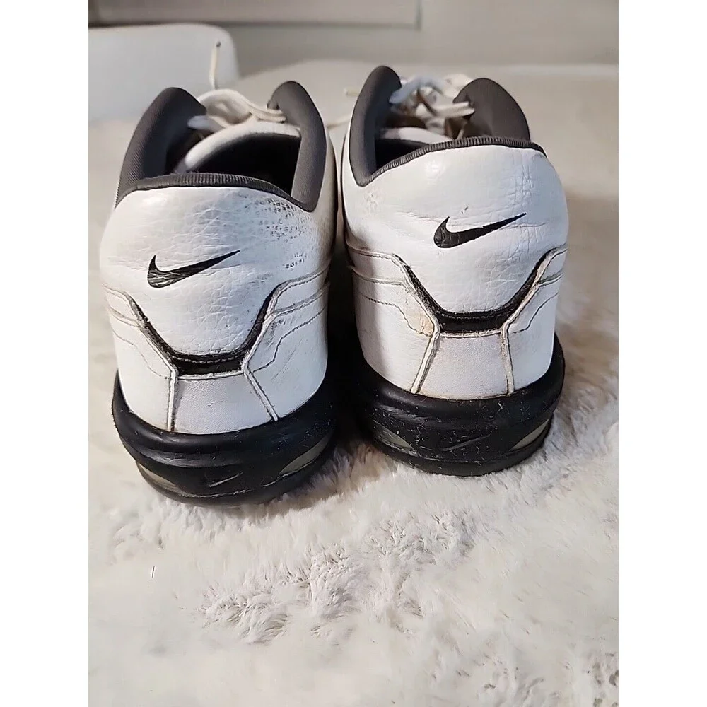 Nike Shoes MENS 10.5‎ Golfing Air Rival Tac Power Channel Leather White Black